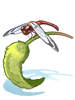 Dragonfly Sitting Foxtail Staff