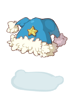 Costume Blue Pigtail Santa Hat