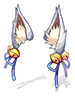 Costume White Fox Ear Ribbon