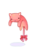 Costume Drooping Kitty Pink