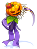 Costume Gothic Pumpkin Head