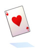 C Heart Card in Mouth