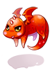 C Red Baby Dragon Hat