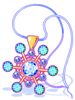 Blue mental pendant