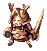 Gold Two-Horn Scaraba